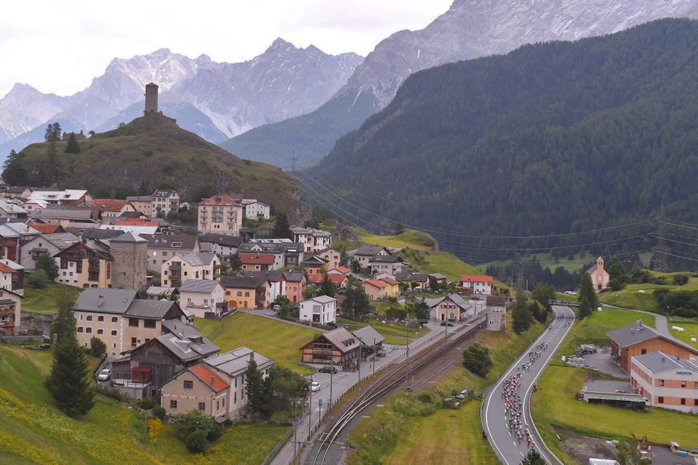 Scenery along the route of stage 7 at Tour de Suisse