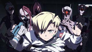 Roman being held up by Maelstrom in Cyberpunk: Edgerunners 2