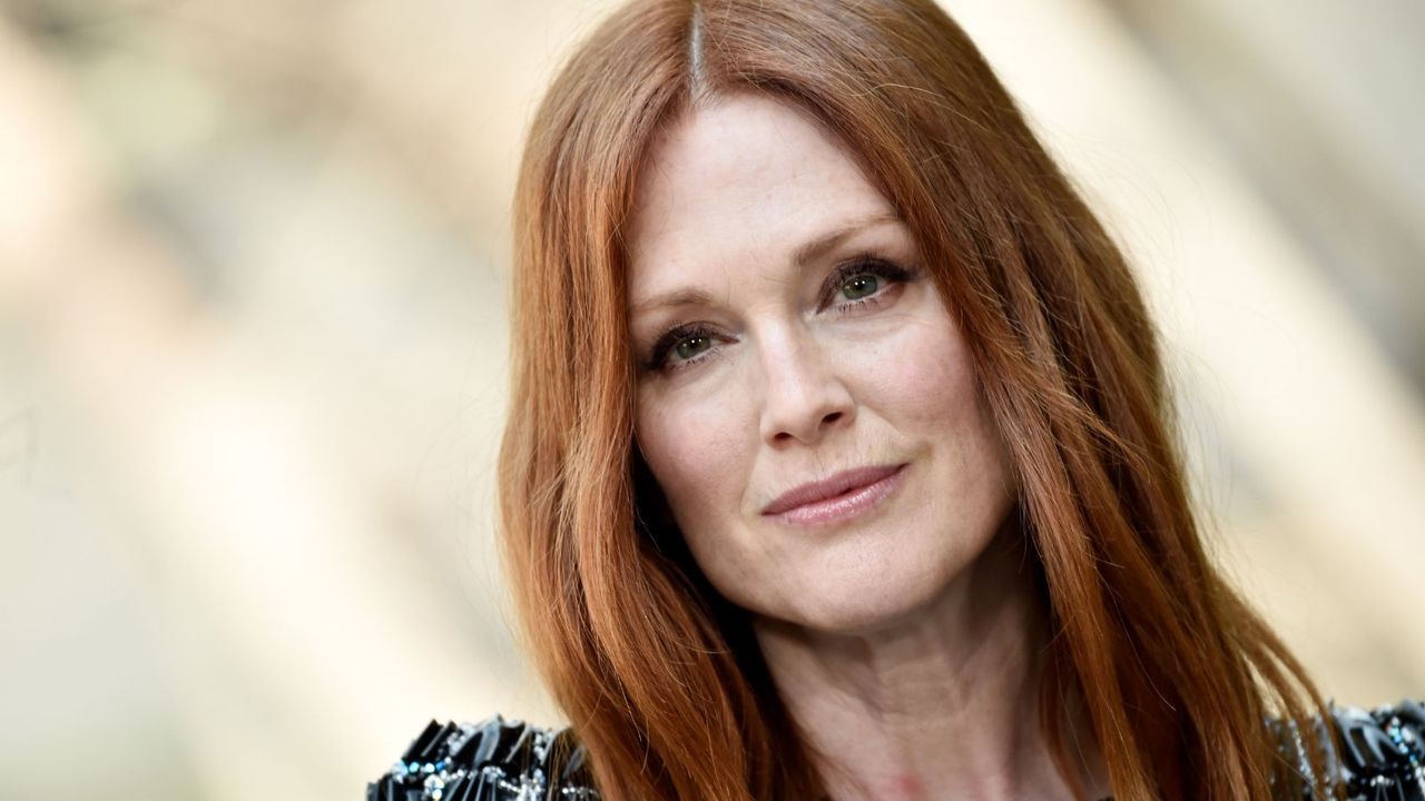 julianne moore on white background