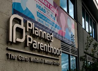 A view of the outside of a Planned Parenthood facility in Washington, DC
