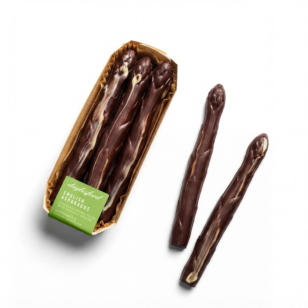Hand-Painted Chocolate Asparagus Spears