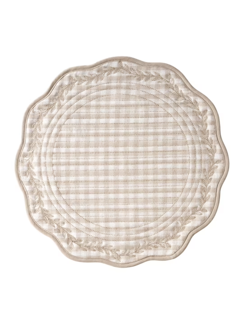 Quilted Mini Gingham Woven Placemat