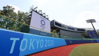 A general view of the Fukushima Azuma Stadium ahead of the Tokyo 2020 Olympic Games