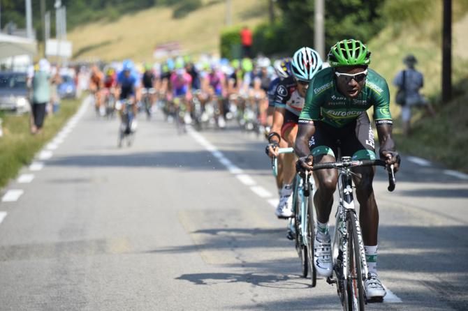 Kevin Reza (Europcar) puts in a dig