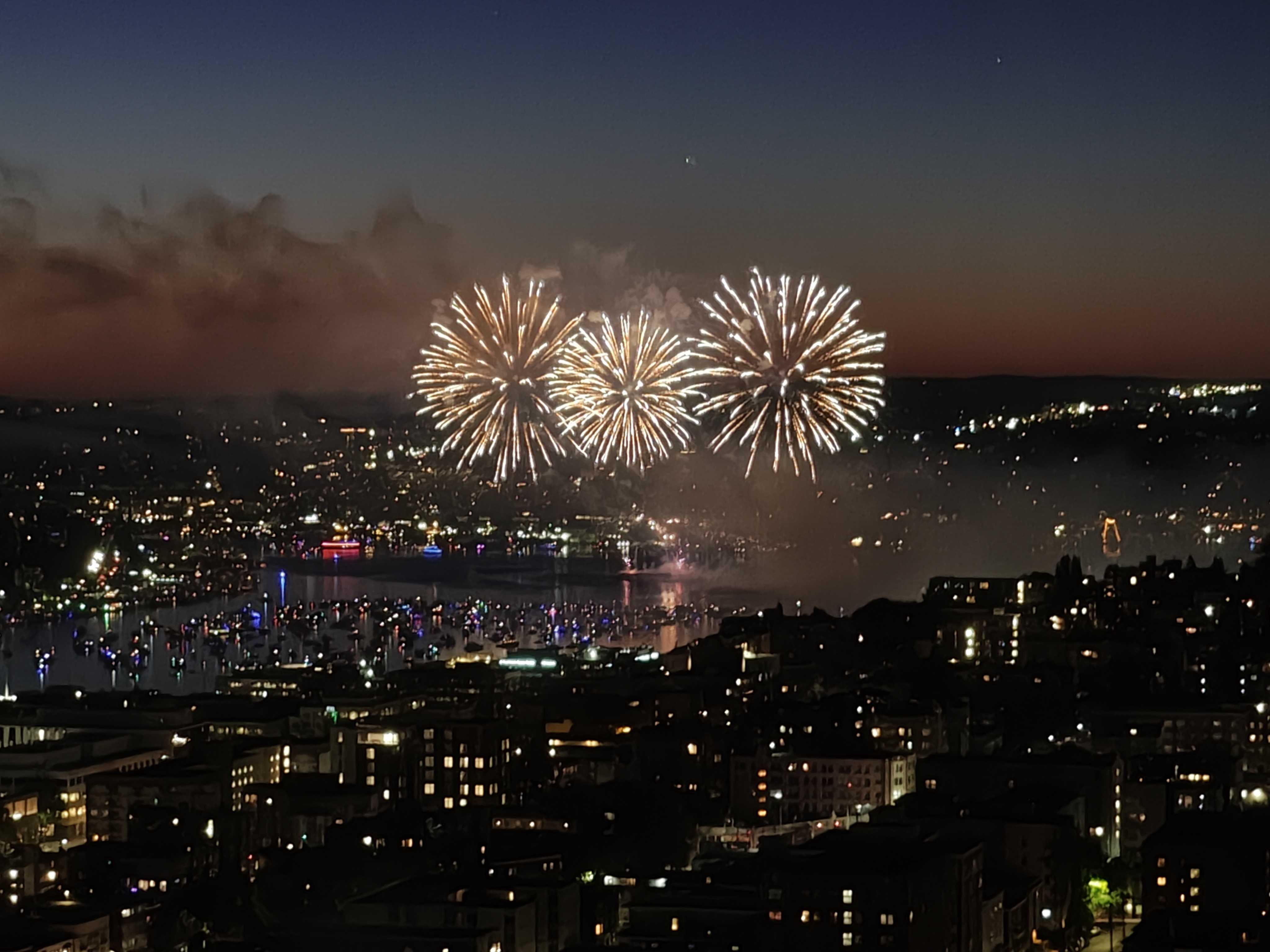 Fireworks at night