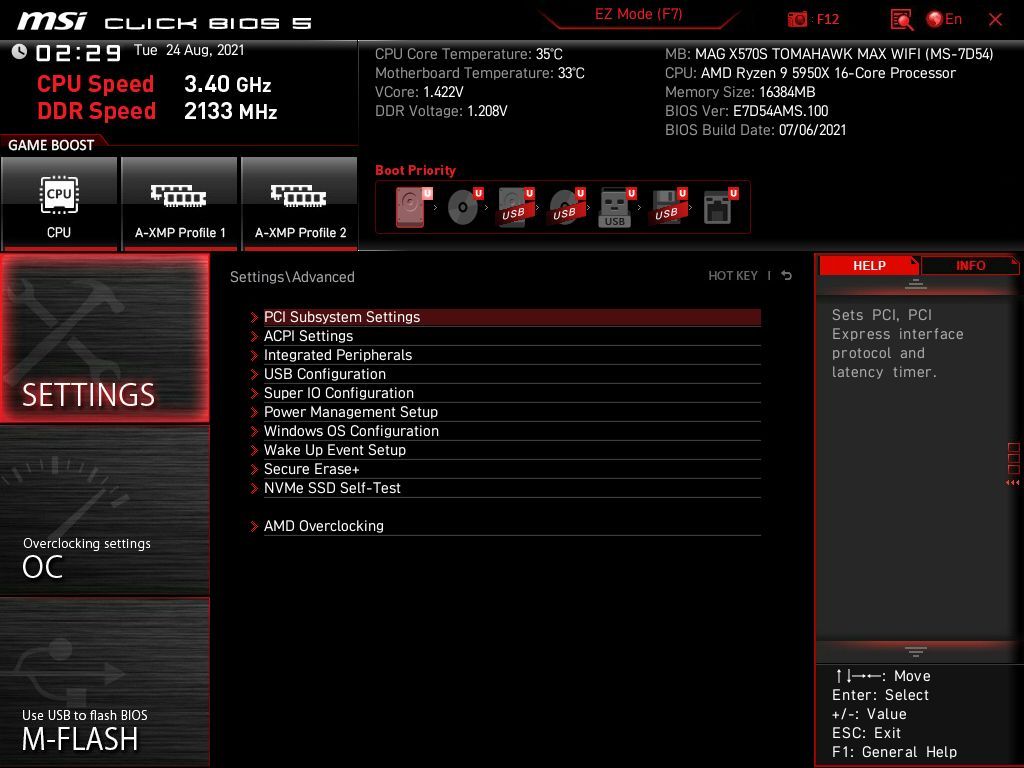 MSI MAG X570S Tomahawk Max WIFI