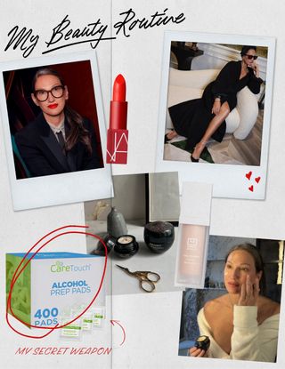 Jenna Lyons with her favorite beauty products.