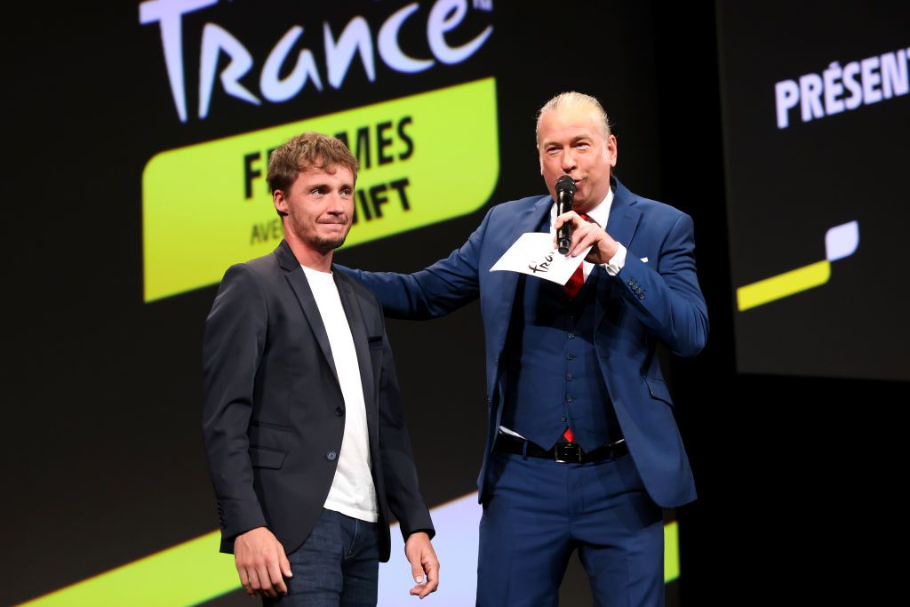 PARIS FRANCE OCTOBER 29 Valentin Madouas of France and Team GroupamaFDJ during the 112th Tour de France 2025 4th Tour de France Femmes 2025 Route Presentation UCIWT UCIWWT on October 29 2024 in Paris France Photo by Rhode Van ElsenGetty Images