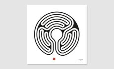 Labyrinth artwork at St Jame's Park underground
