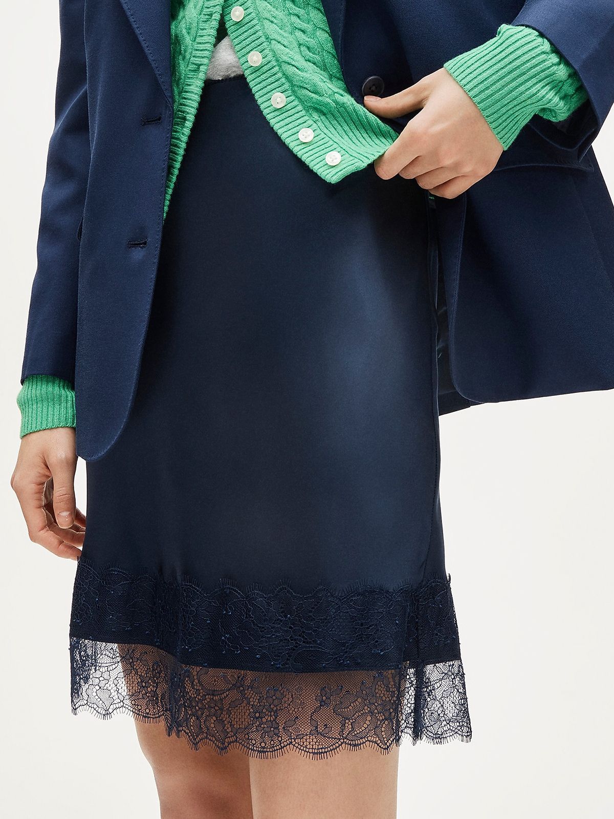 j.crew, Gwen Lace-Trim Slip Skirt
