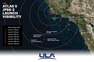 The Nov. 10, 2022, launch of the JPSS-2 satellite may be visible from broad stretches of the California coast.