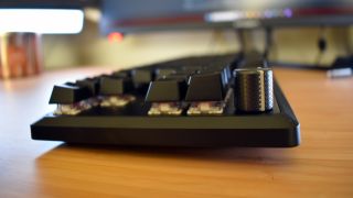 Corsair K70 Pro TKL gaming keyboard side view