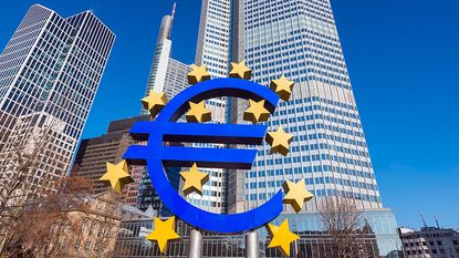 Euro sculpture at the European Central Bank