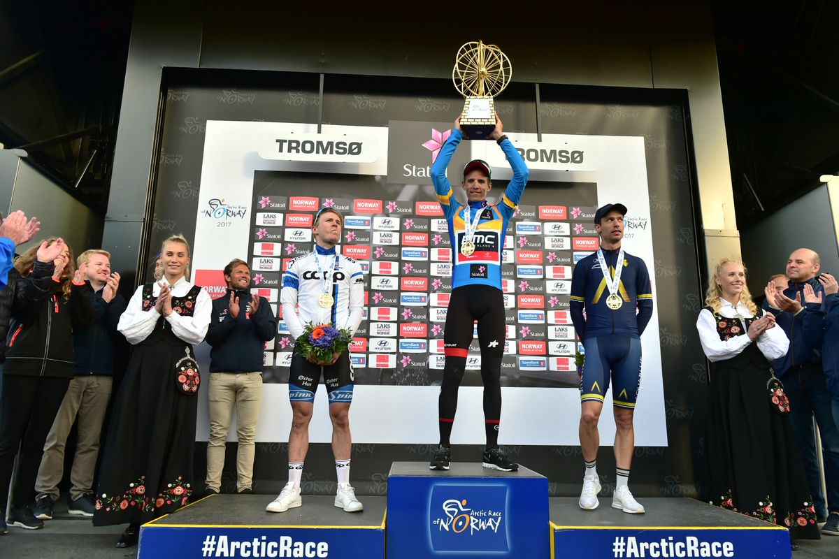 Dylan Teuns (BMC) on the final podium