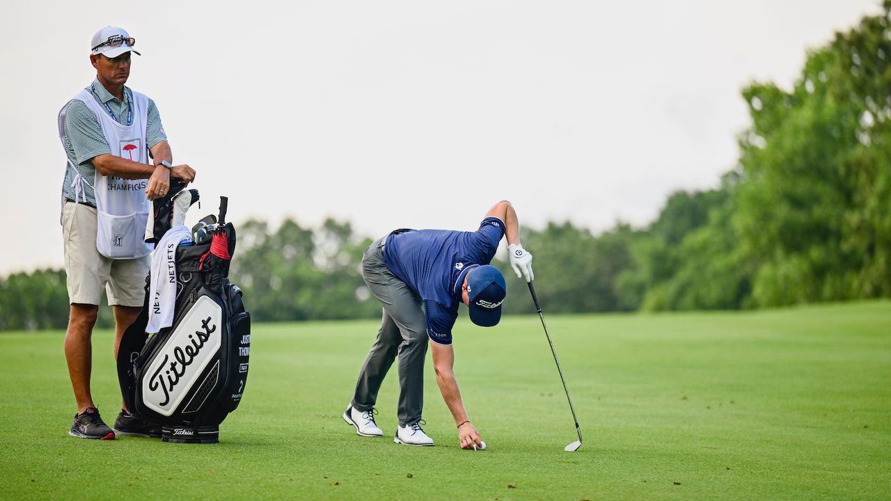 Justin Thomas taking preferred lie relief