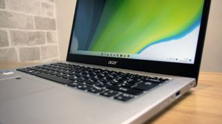 A closeup of the Acer Aspire 5 A514-54's display