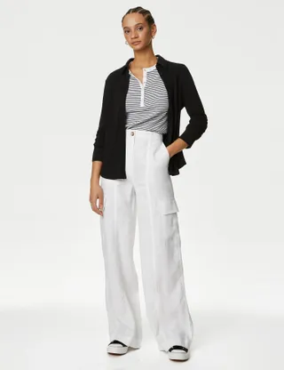 M&S Collection, Pure Linen Cargo Trousers