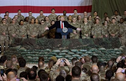 Trump talks to troops in Afghanistan on Thanksgiving.