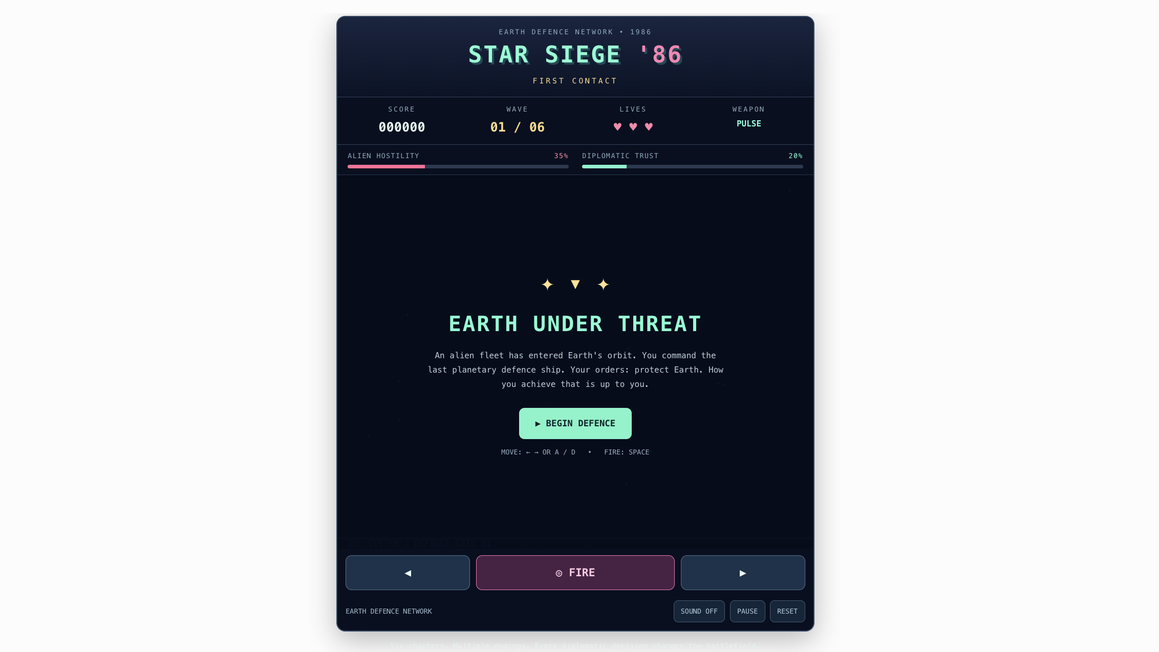 A screenshot of the chatpgt interface with a space invaders game in it.