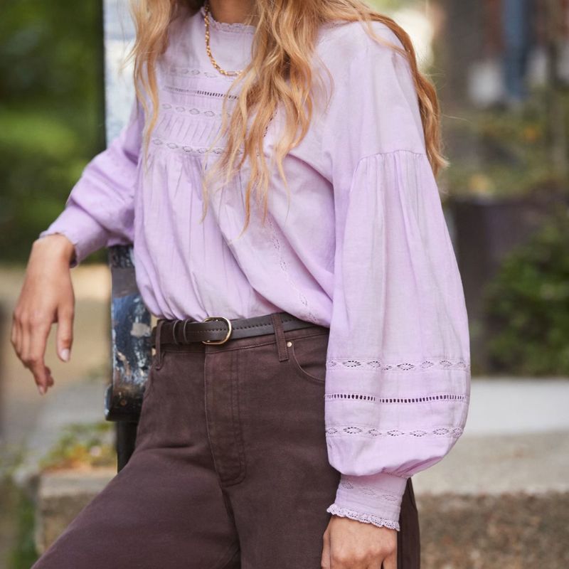 RO&amp;amp;ZO, Pure Cotton Broderie Tie Front Blouse