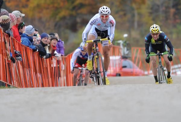 A natural sprinter, Myerson opened a gap on the pavement.