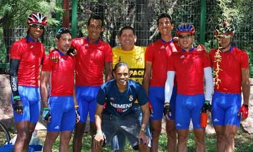 The Cuban team at the Tour de San Luis.