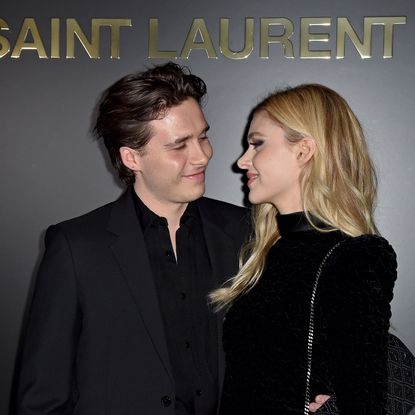 paris, france february 25 editorial use only brooklyn beckham and nicola peltz attend the saint laurent show as part of the paris fashion week womenswear fallwinter 20202021 on february 25, 2020 in paris, france photo by dominique charriauwireimage