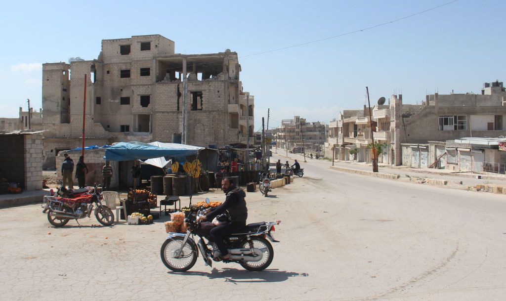 A spot near the sight of the chemical weapons attack in Idlib province, Syria