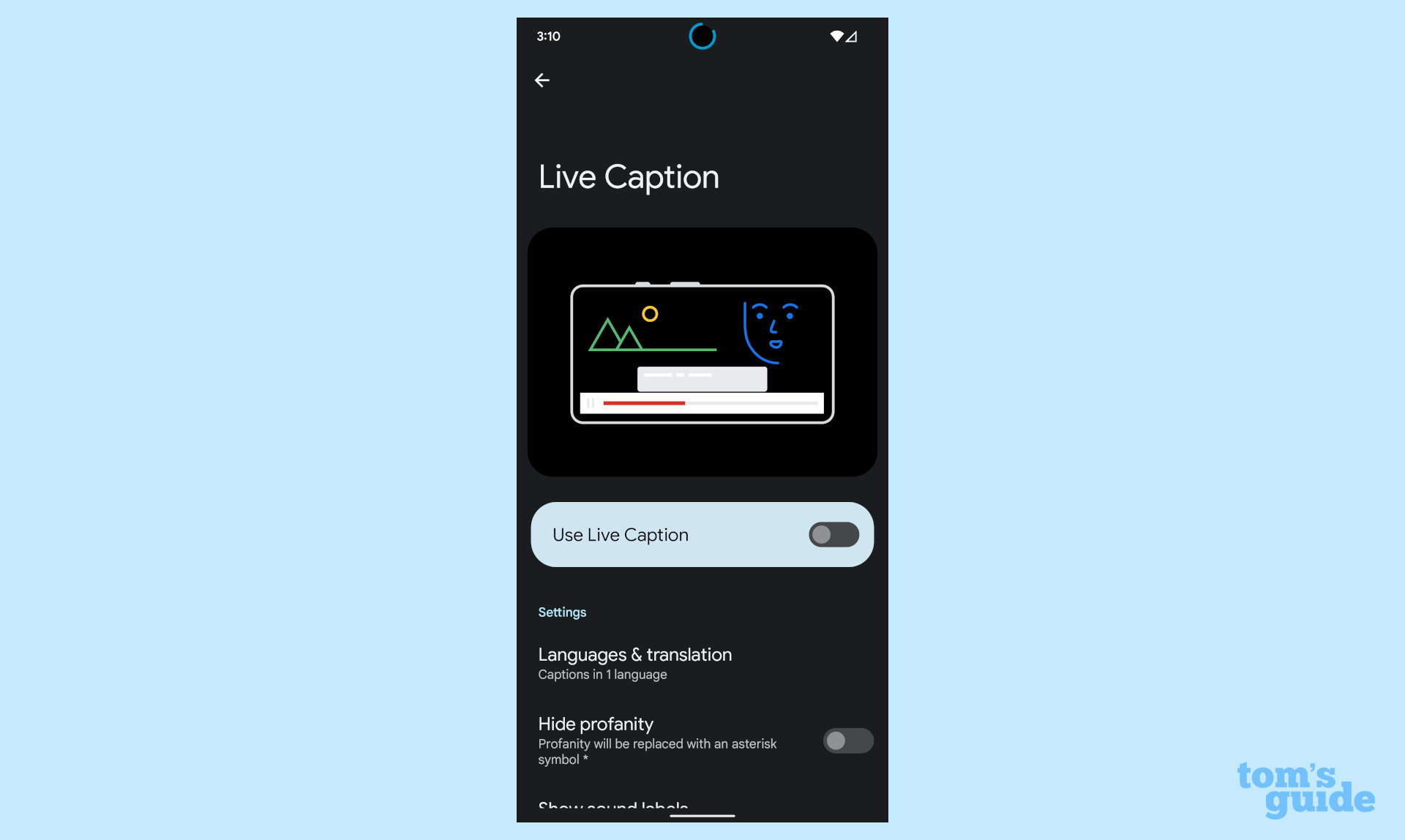 pixel 6 features to enable: live caption