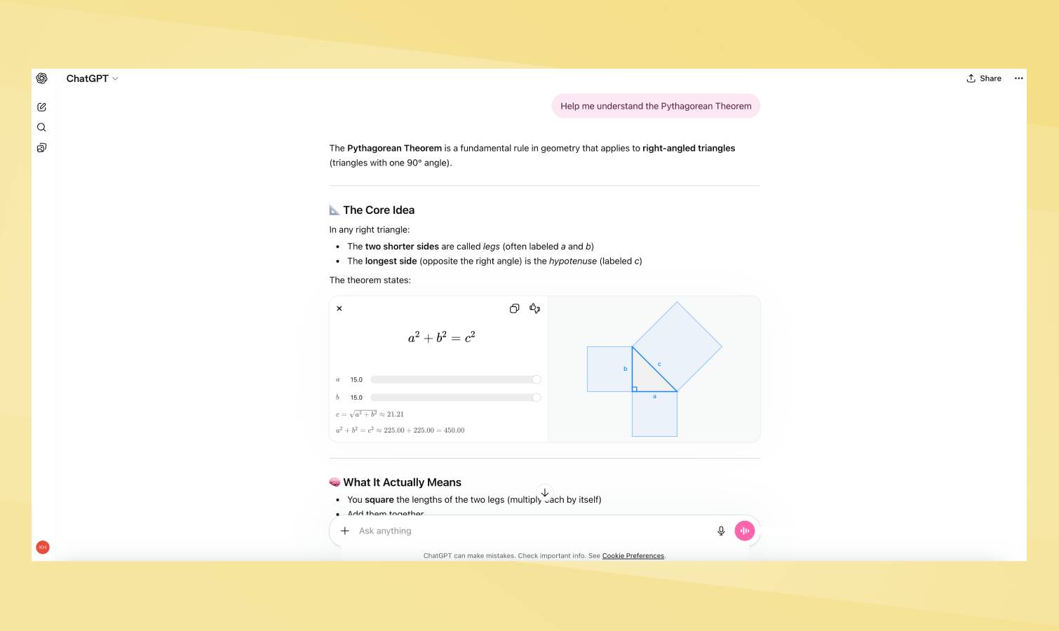 ChatGPT interactive visuals