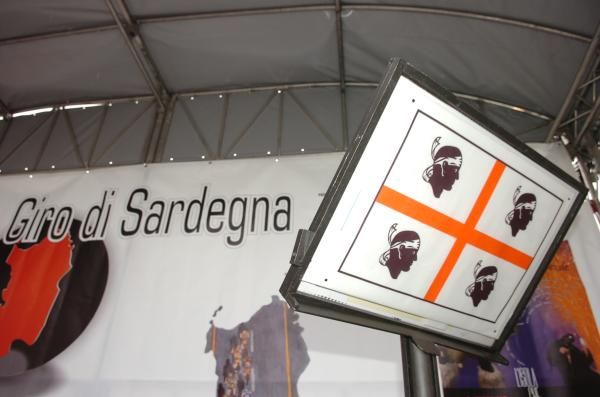 Sardinia's distinctive Four Moors flag.