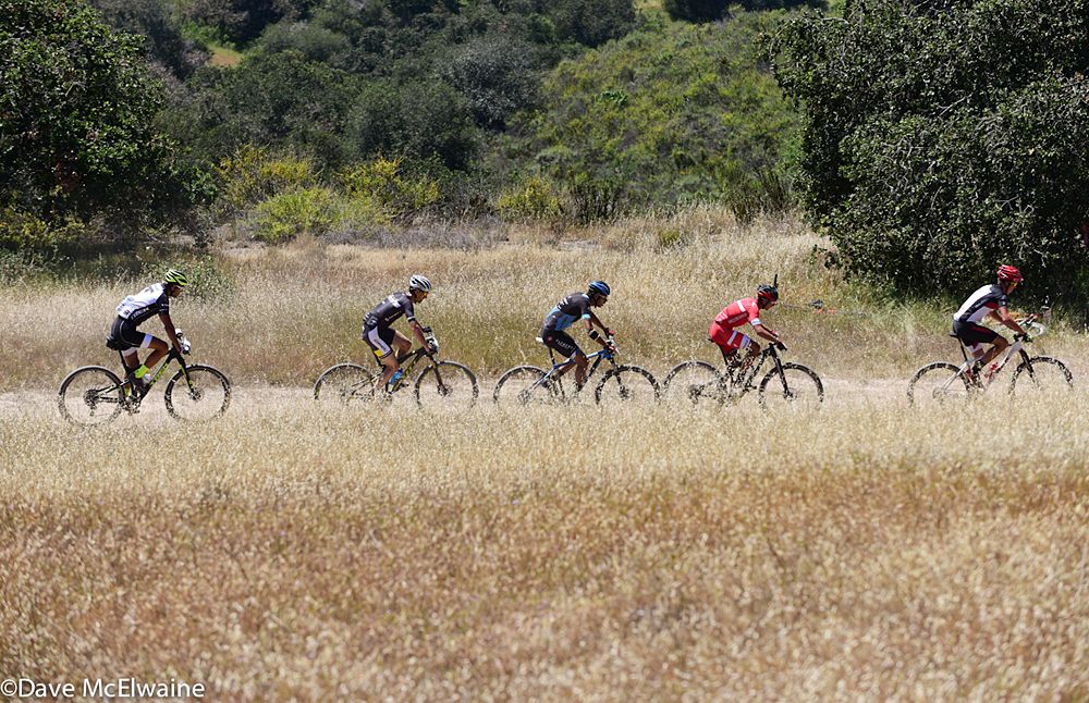 Russell Finsterwald (SRAM) leading a top ten group on lap one