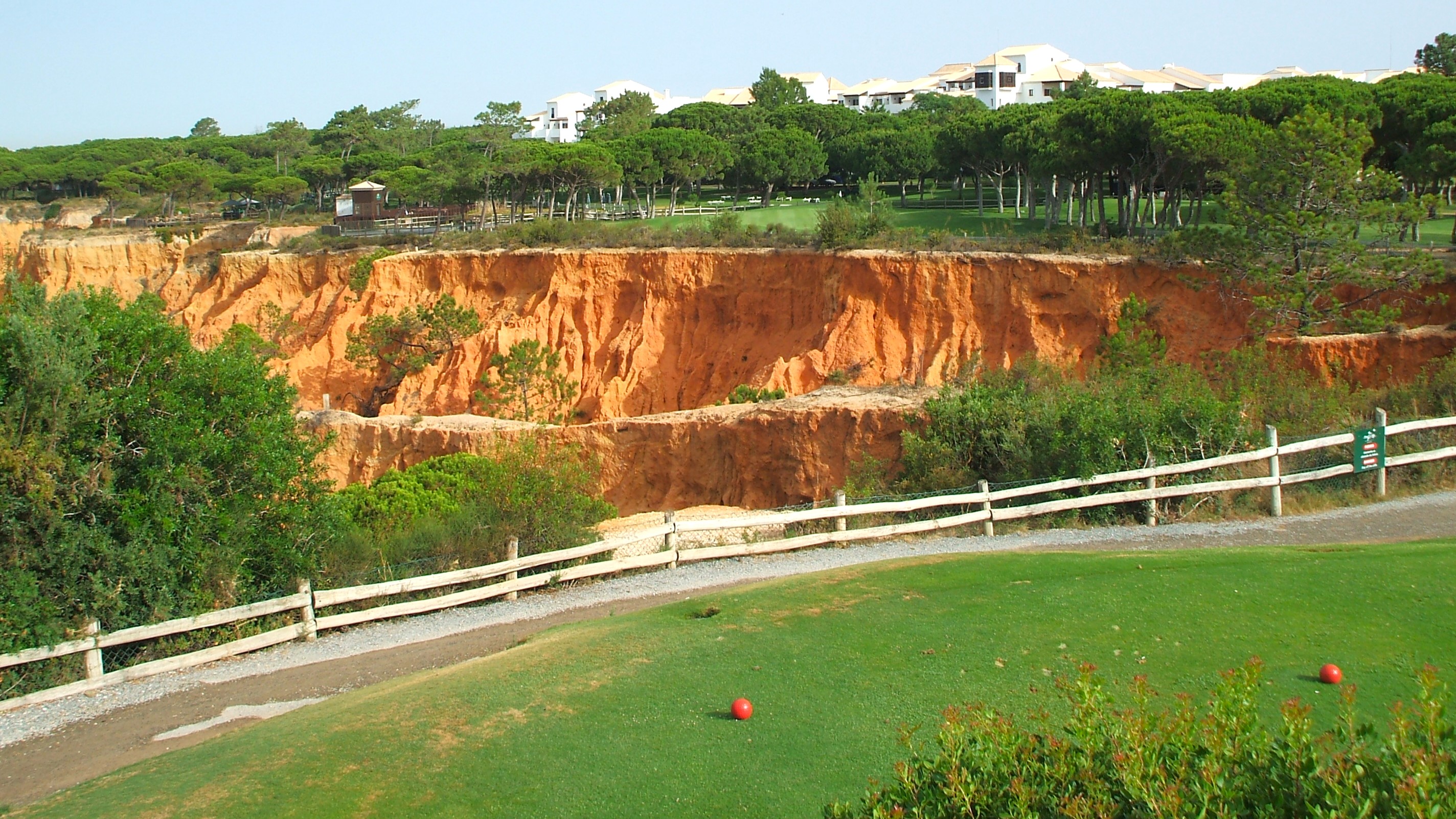 View from the tee of Pine Cliffs' par-3 6th hole known as Devil's Parlour hole