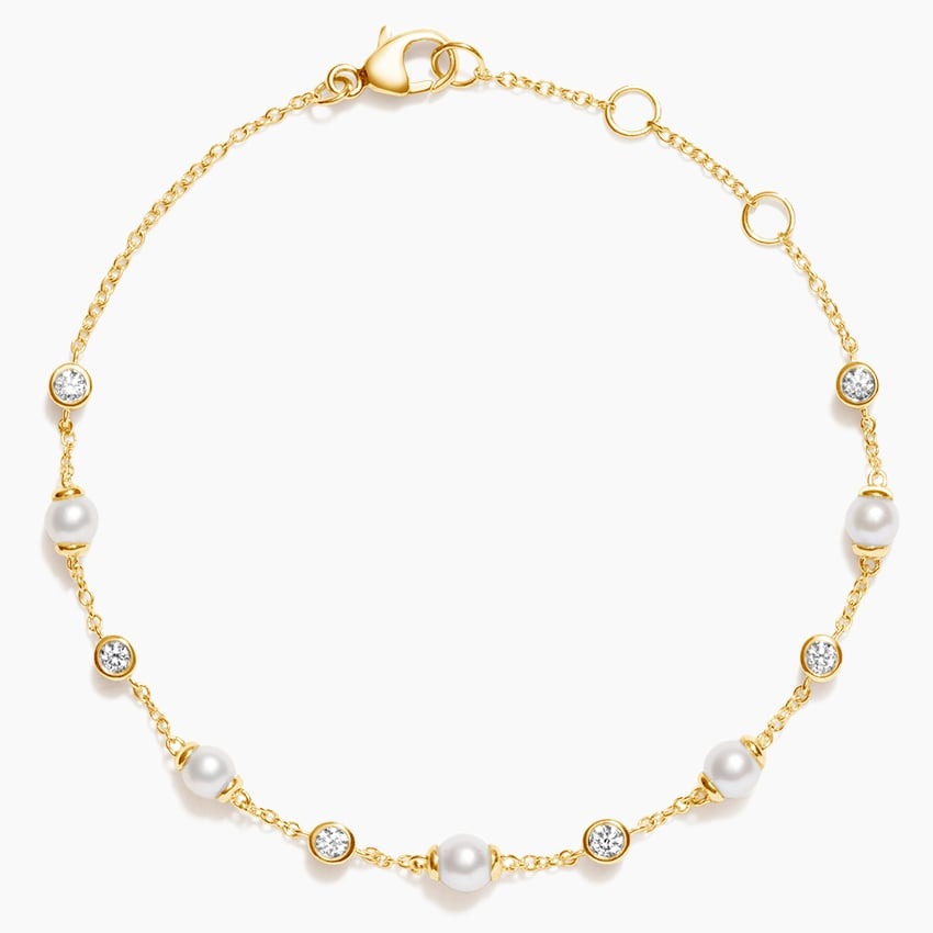brilliantearth, Athena Premium Akoya Cultured Pearl and Diamond Bracelet