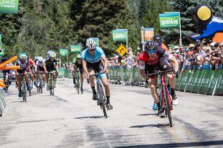 Brent Bookwalter (BMC Racing) holds off Sepp Kuss and James Piccoli for the win