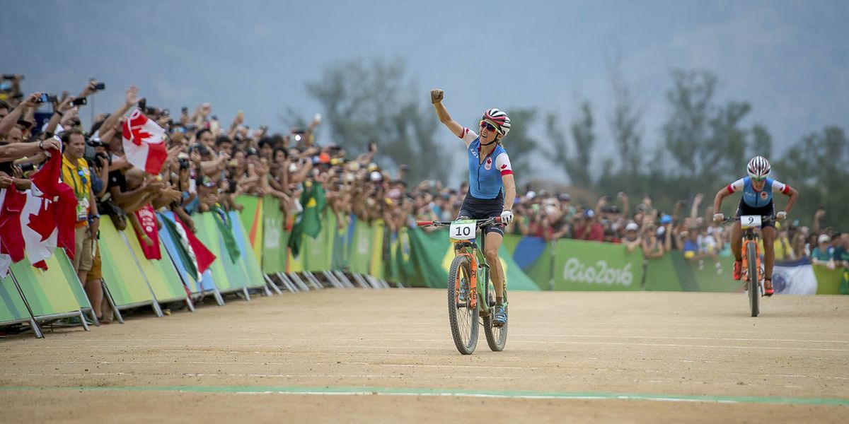 Catharine Pendrel (finishing 3rd and Emily Batty Canada) 4th at 2s behind
