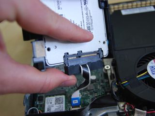 Plug in the SATA connector.