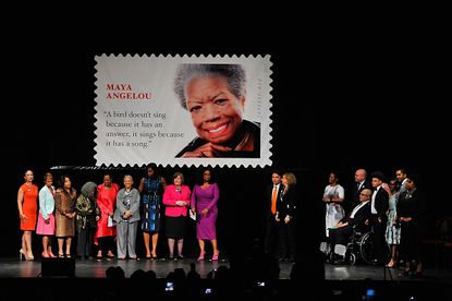 The Maya Angelou stamp ceremony.