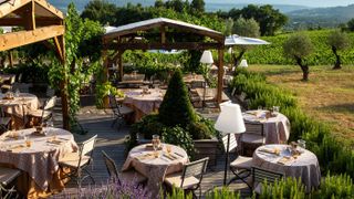 Les Vignes and Les Jardins des Vignes is the hotel’s Provençal restaurant