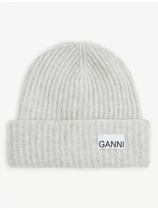 Logo-Patch Recycled-Wool Blend Beanie