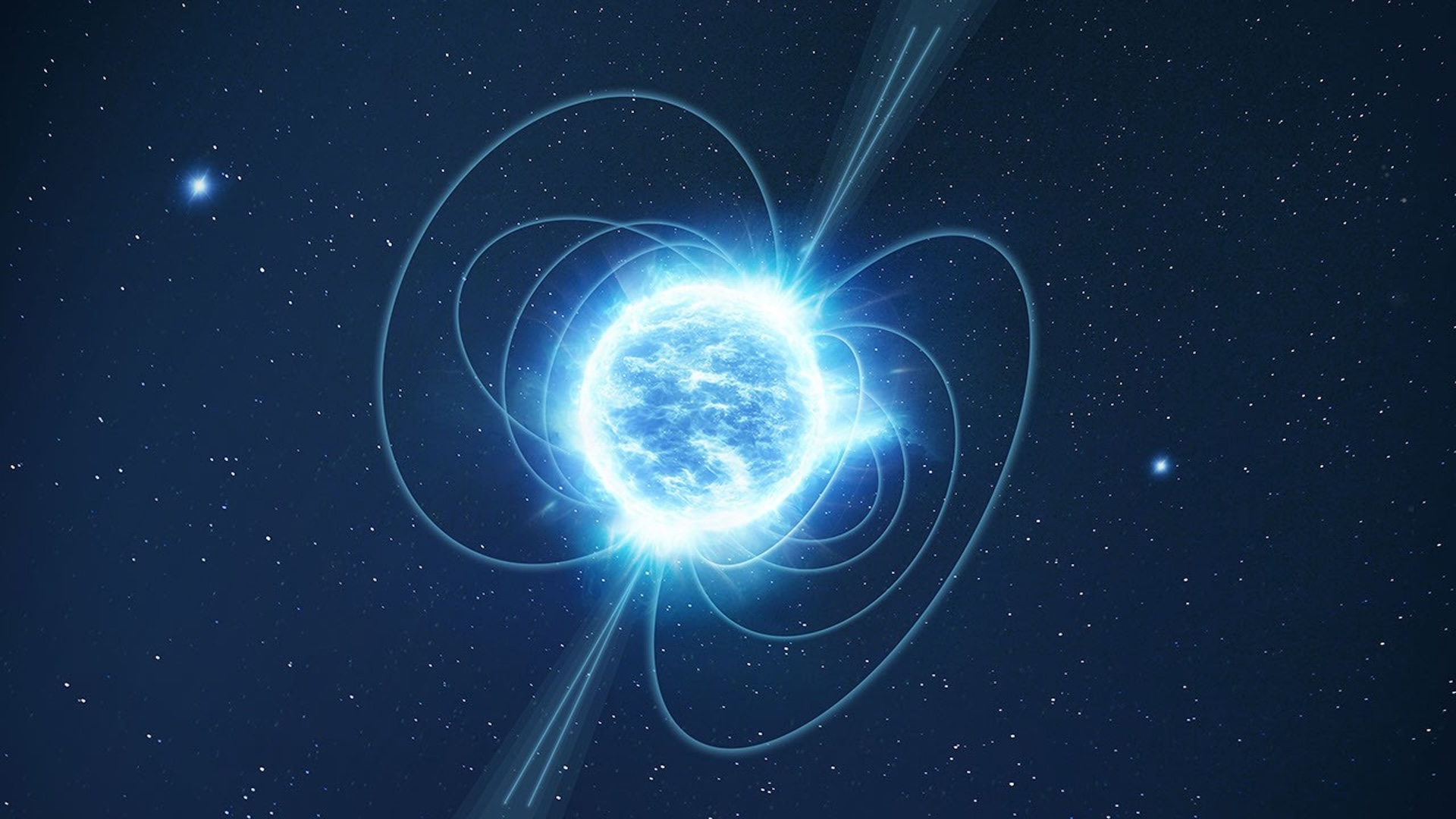 An illustration of a magnetar