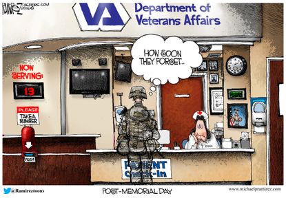 Editorial Cartoon U.S. Veterans 2016