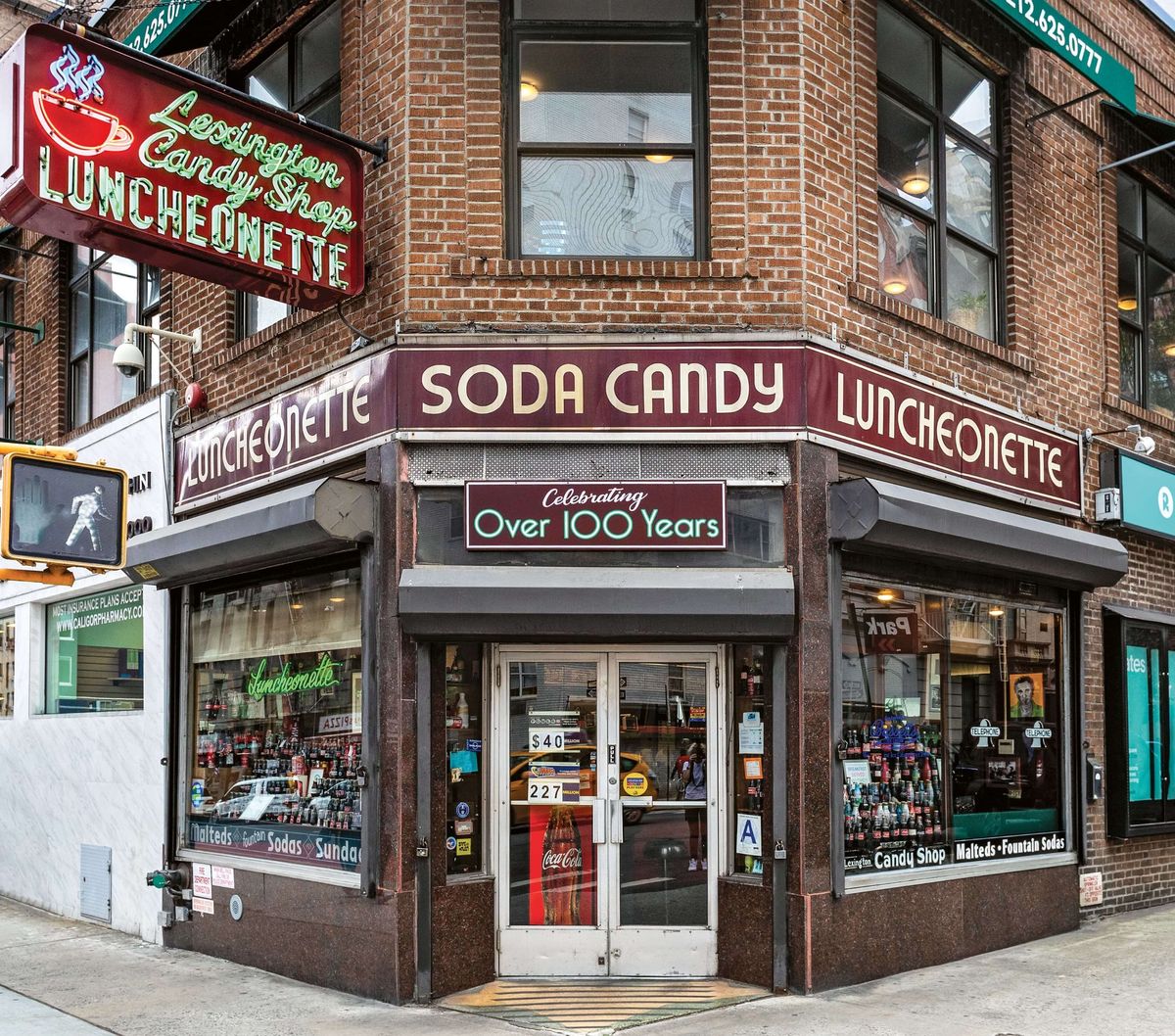 Exterior of Lexington Candy Shop, New York.