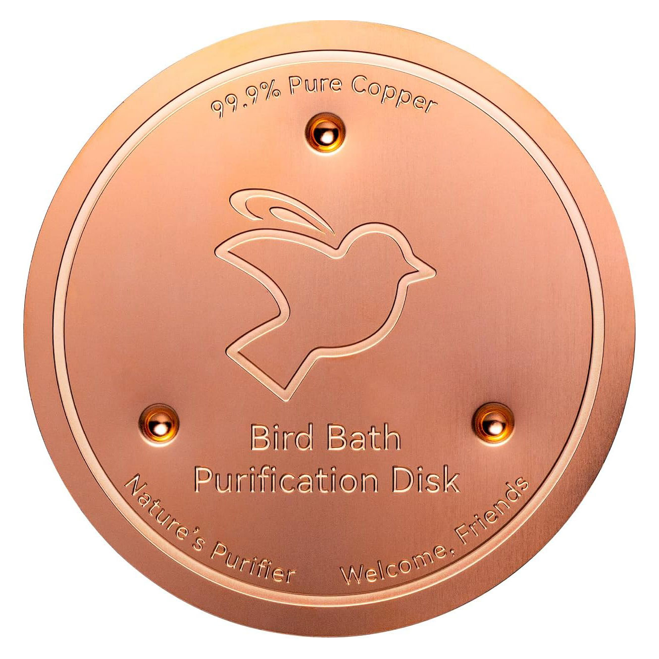 bird bath copper disc by Mellbree