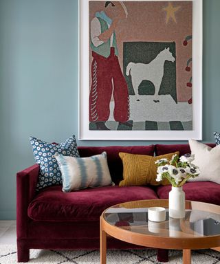 Sitting room in Lick Teal 01 designed by Victoria Covell Interiors, photo Anna Stathaki