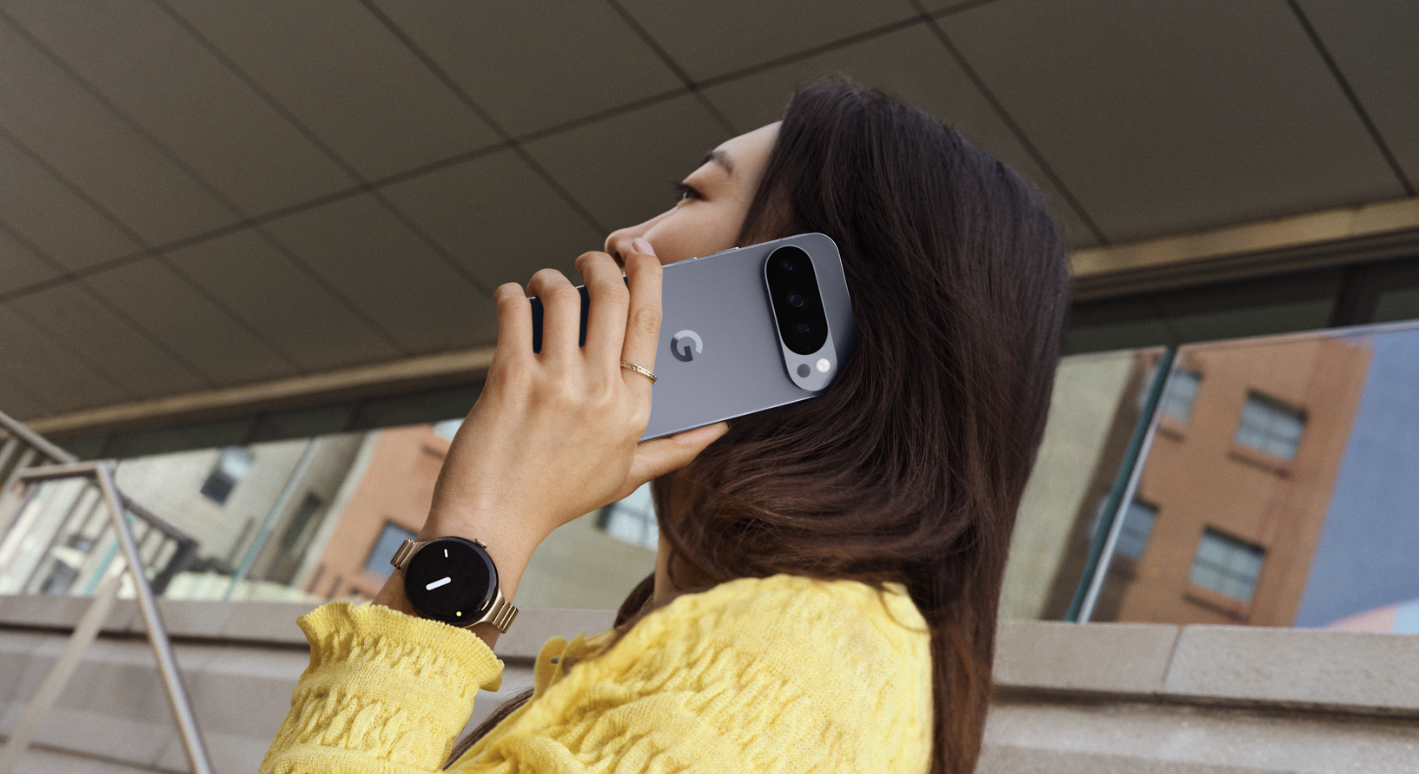 an image of a woman using the Google Pixel 10 Pro