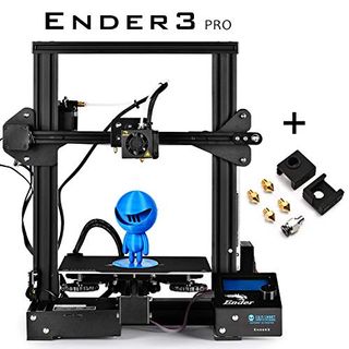 SainSmart x Creality Ender-3 PRO 3D Printer with Upgraded C-Magnet Build Surface Plate Mat, UL Certified Power Supply, Extra 4 Nozzles, Build Volume 220 x 220 x 250 mm