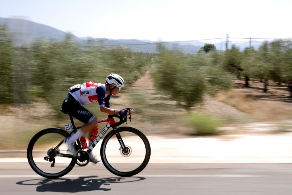 BALCON DE ALICANTE SPAIN AUGUST 20 Kenny Elissonde of France and Team Trek Segafredo competes during the 76th Tour of Spain 2021 Stage 7 a 152km stage from Ganda to Balcn de Alicante lavuelta LaVuelta21 on August 20 2021 in Balcn de Alicante Spain Photo by Gonzalo Arroyo MorenoGetty Images