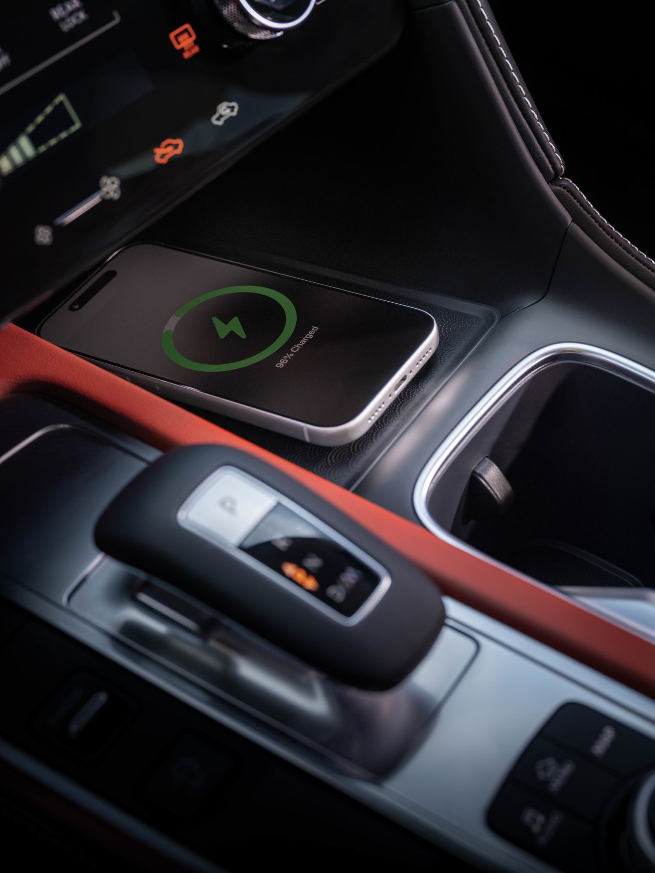 Interior design details in the Infiniti QX65