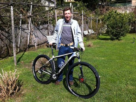 Jeremiah Bishop (Cannondale Factory Racing) at his team camp in Finale Ligure, Italy